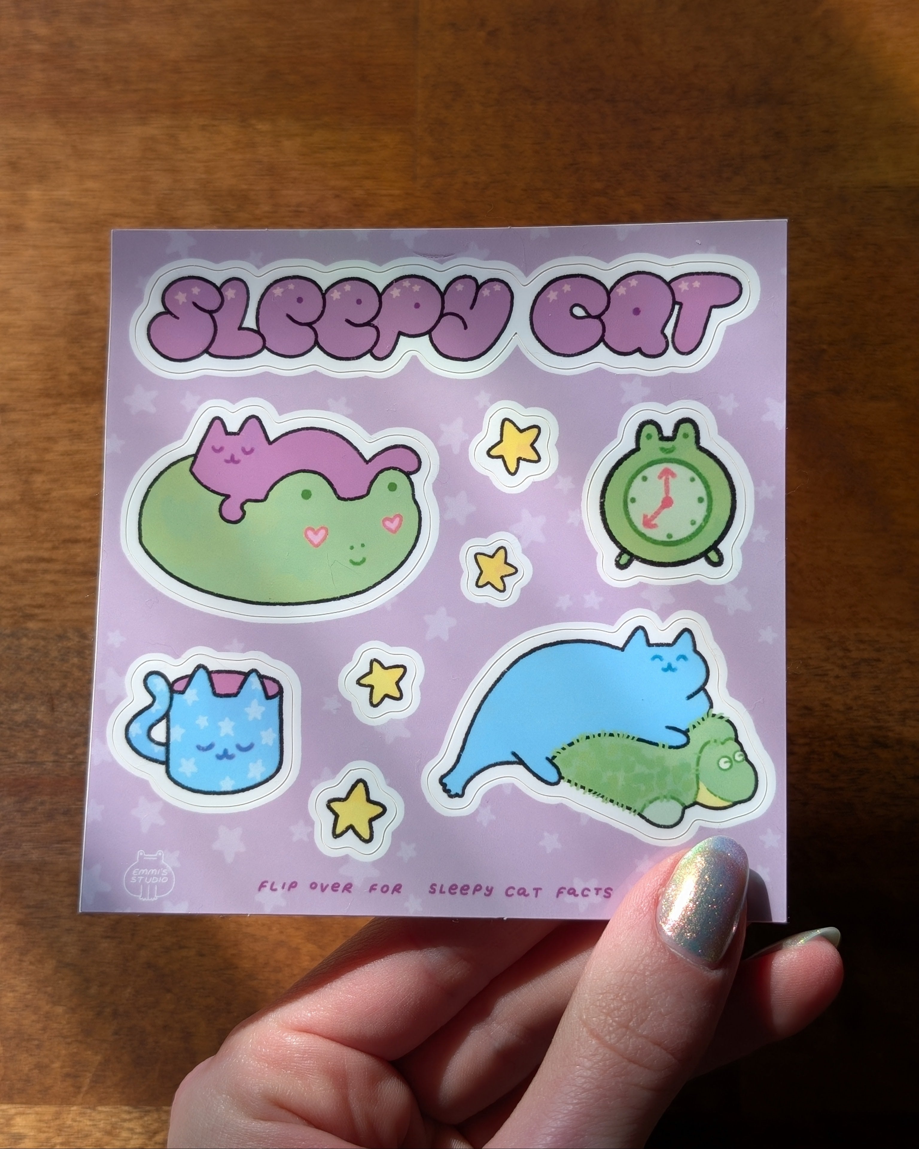 Sleepy Cat Sticker Sheet