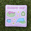 Sleepy Cat Sticker Sheet