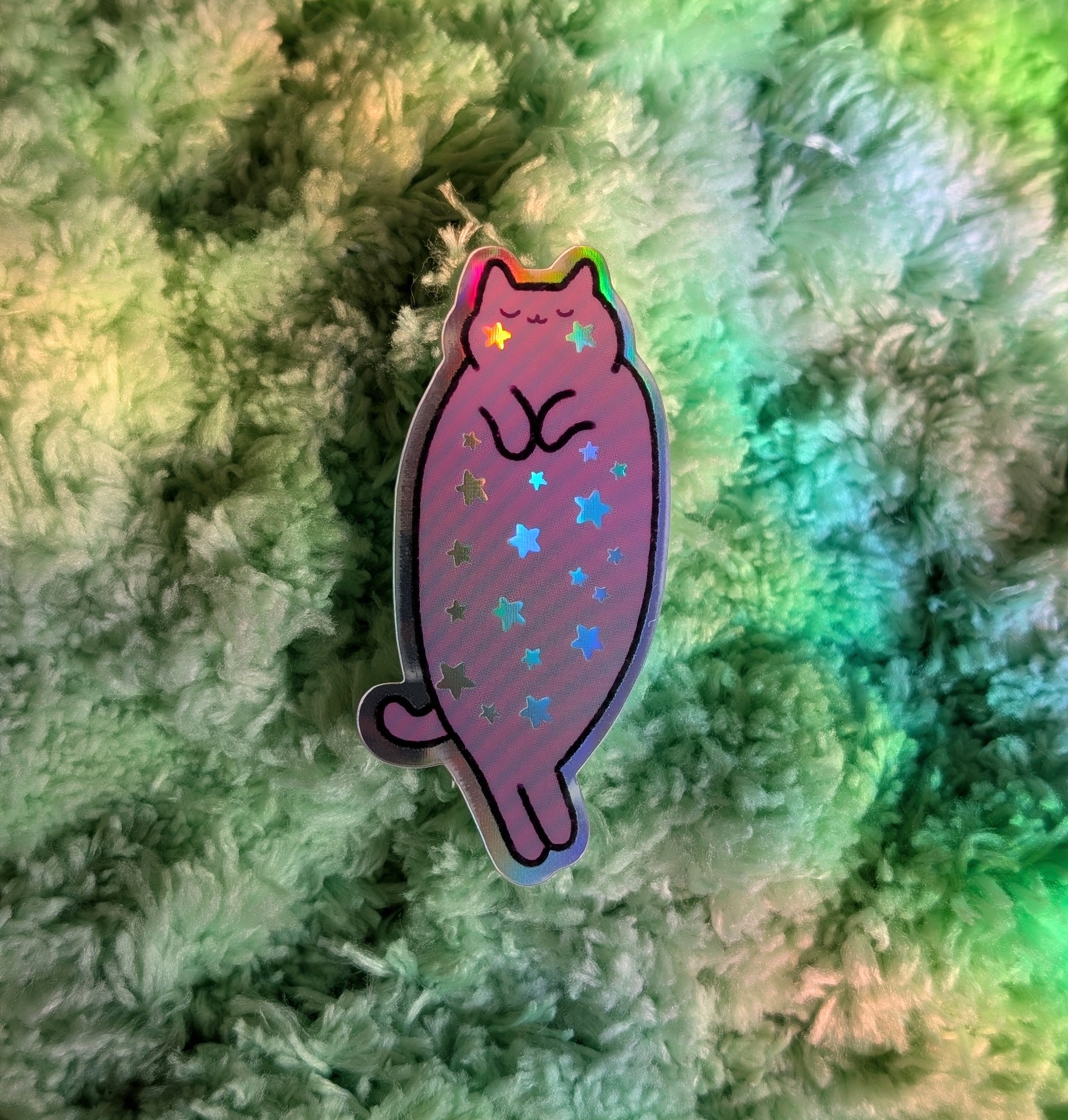 Starry Cat Holo Sticker