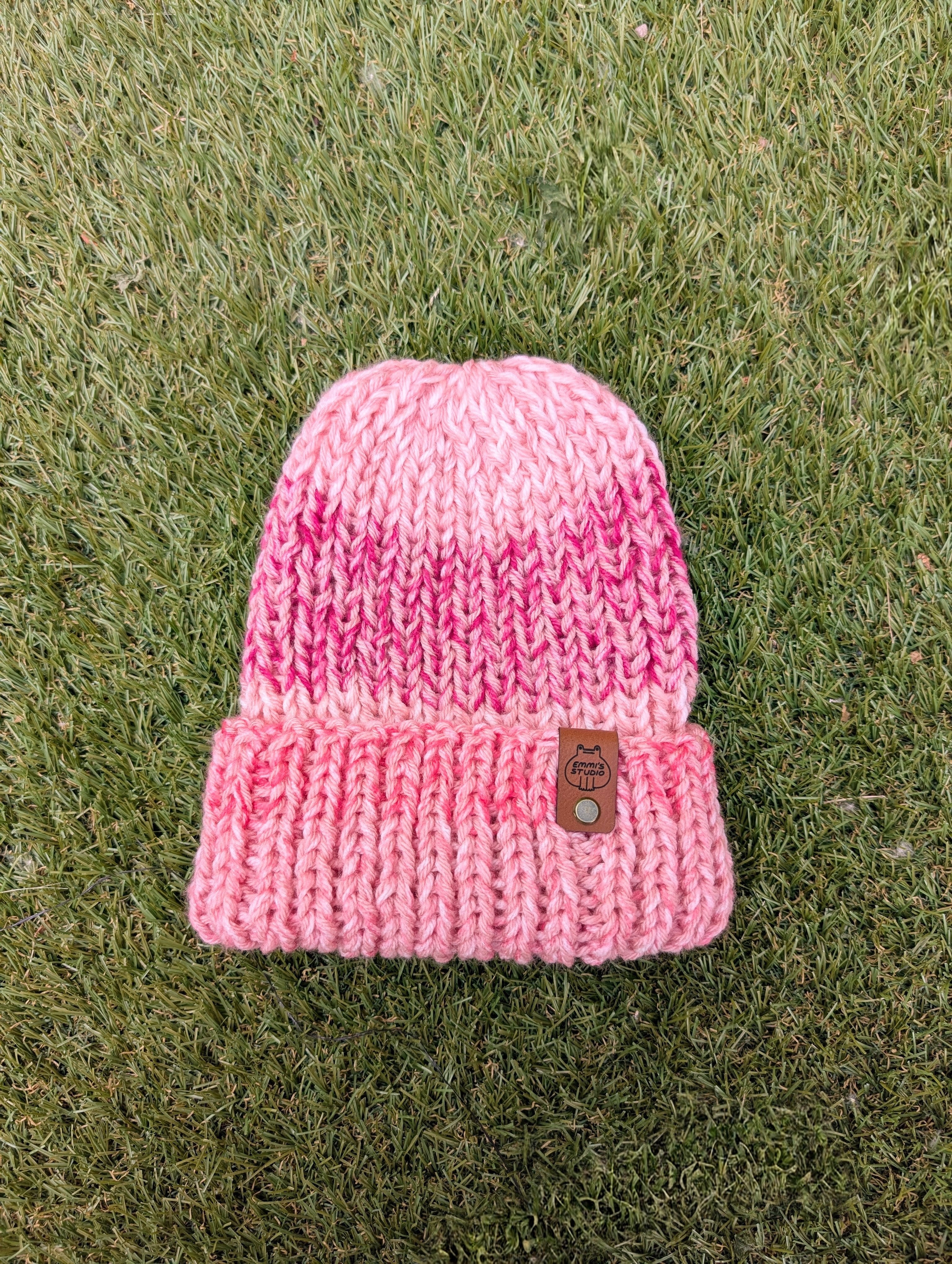 Knit Beanie - Strawberry