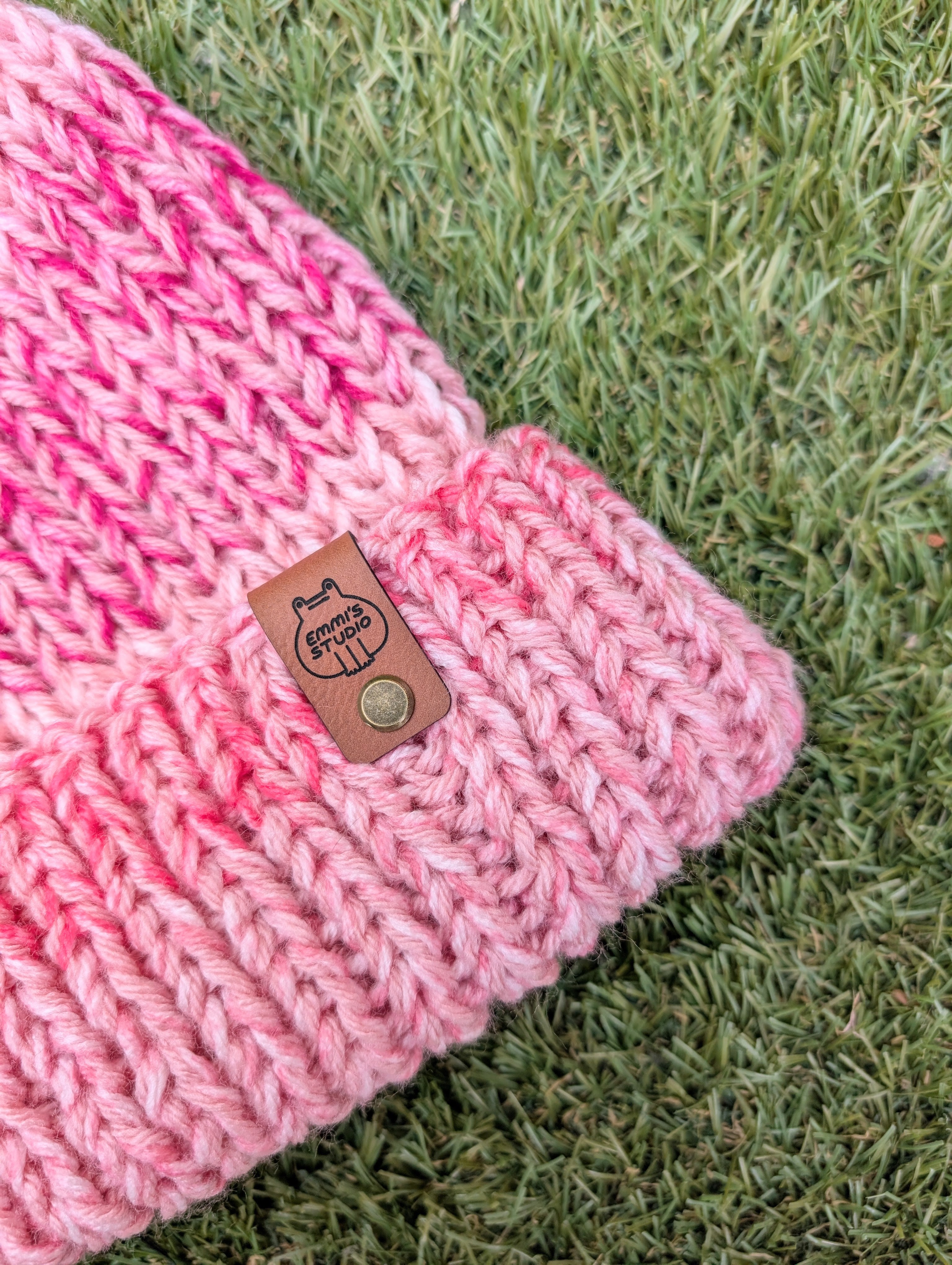 Knit Beanie - Strawberry
